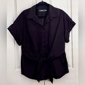 LAUREN RALPH LAUREN WOMENS BLOUSE, BLACKa-, size xl